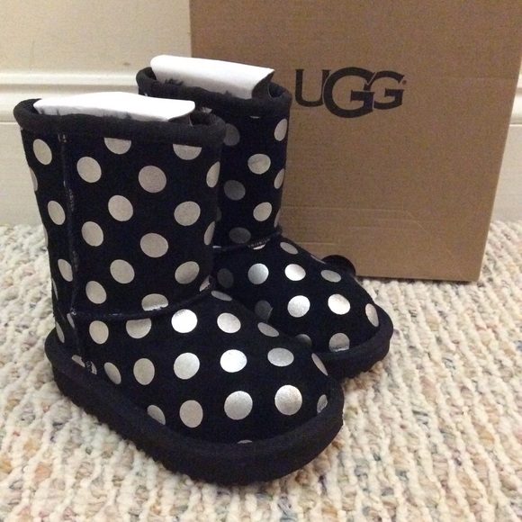 UGG Other - 🆕Authentic UGG black silver polkadot toddler boot
